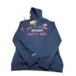 Mitchell & Ness St Louis City SC 2023 Inaugural Season Hoodie Navy Blue Mens L